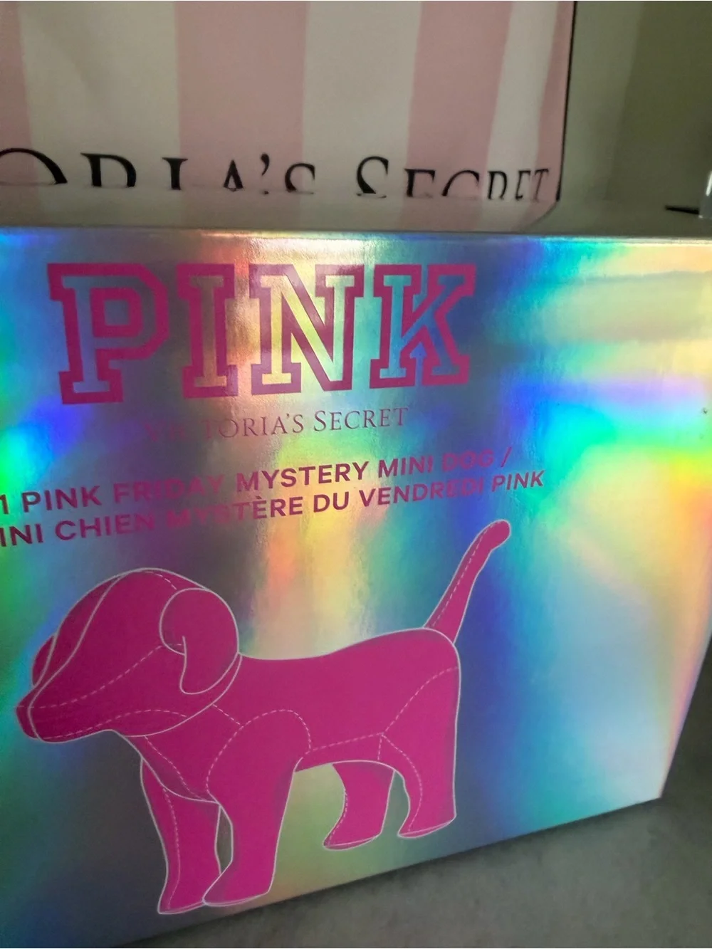 PINK Victoria's Secret Mystery Mini Dog NEW - Pink NEW IN BOX